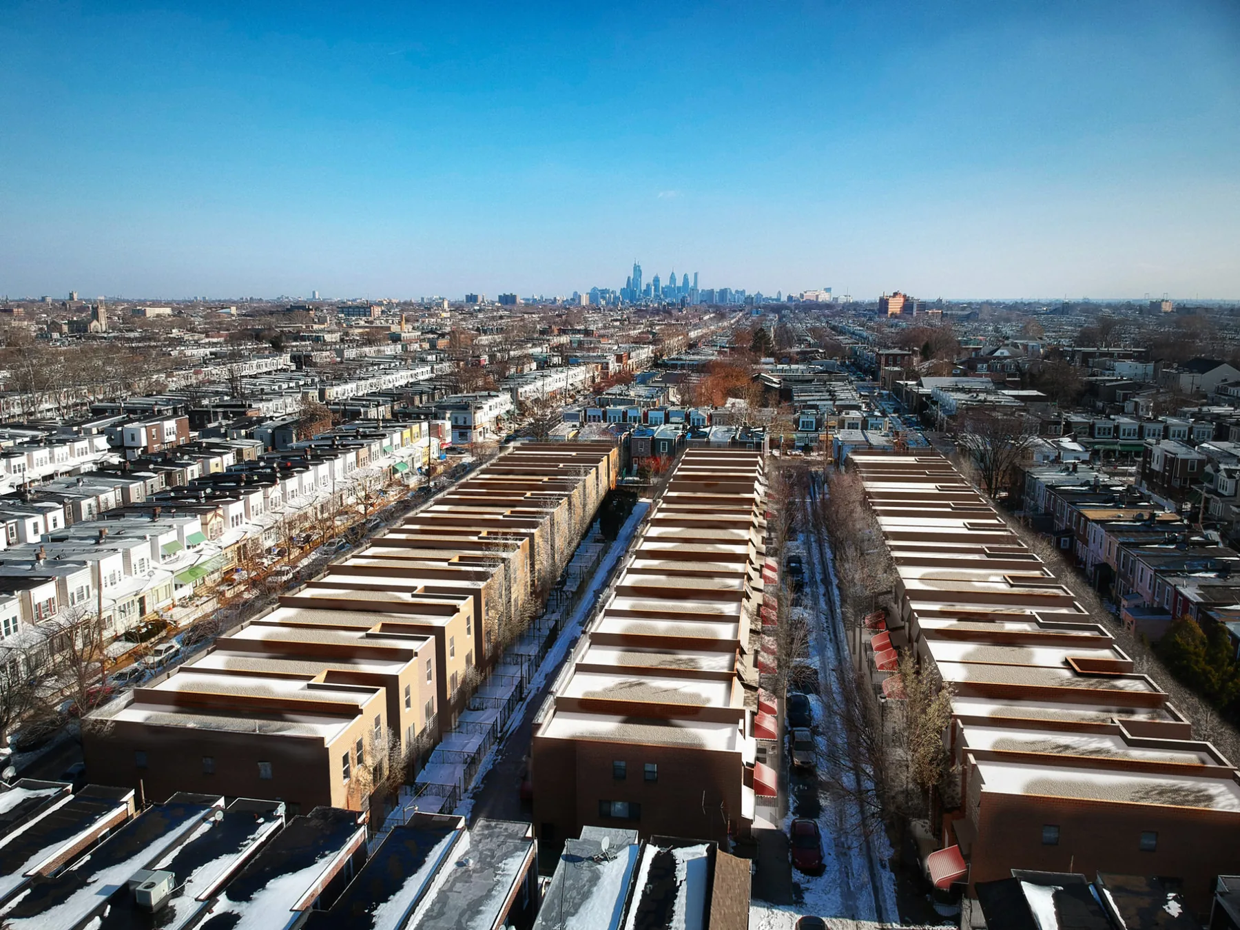 Aerial view of the Osage Pine blocks